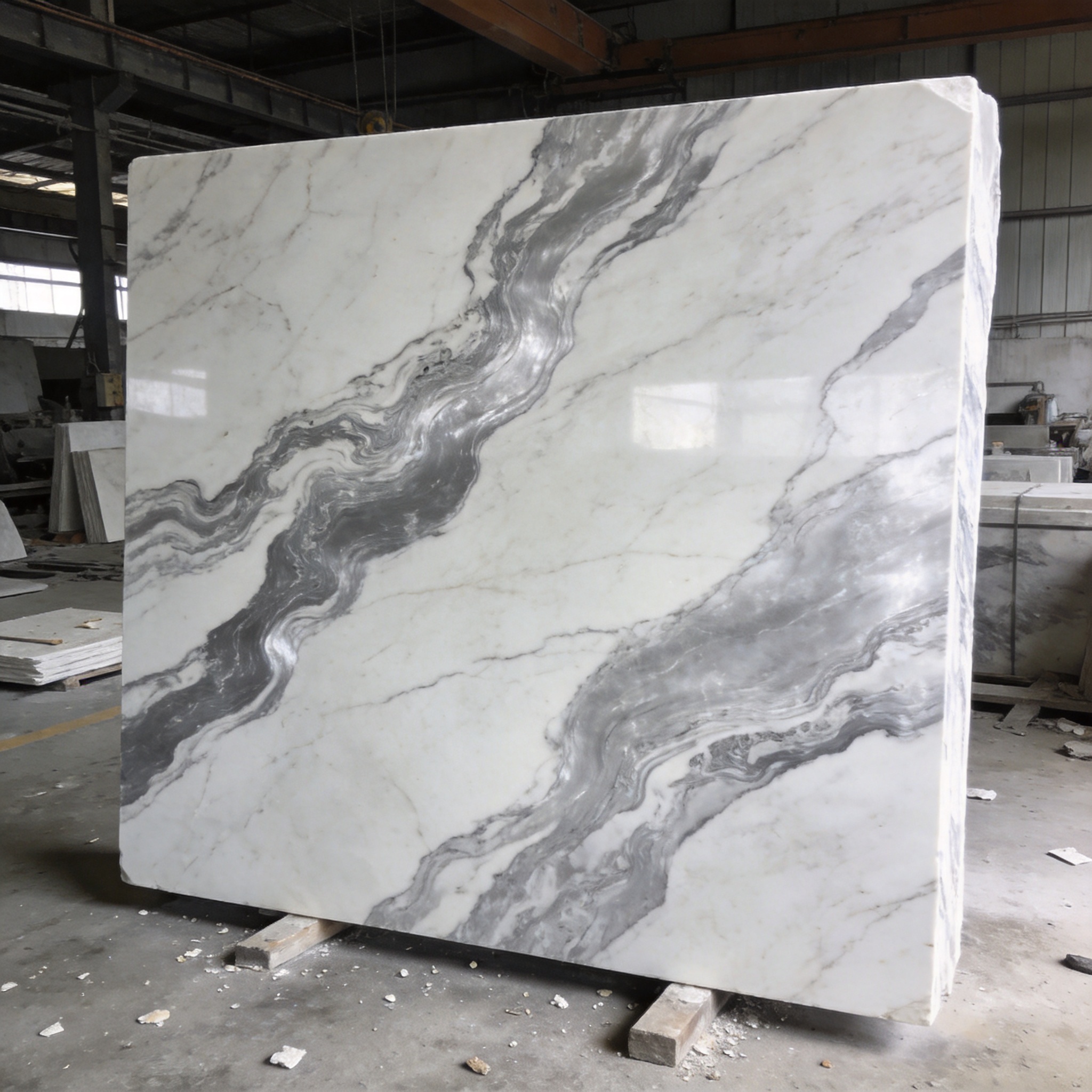 Silver White Dragon Marble